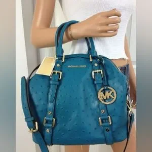 MK bedford ostrich tote top